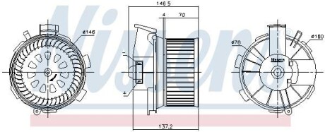 Вентилятор NISSENS 87744