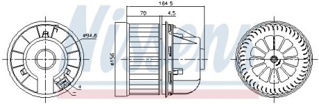 Вентилятор салона NISSENS 87818