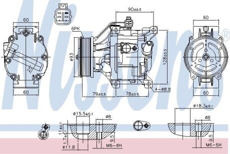 Компрессор кондиционера NISSENS 890036