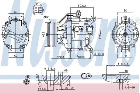 Компрессор кондиционера NISSENS 890036