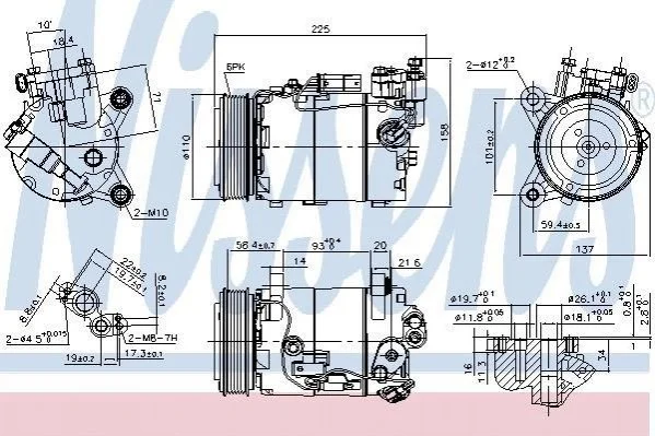 Компрессор кондиционера First Fit NISSENS 890098 (фото 1)
