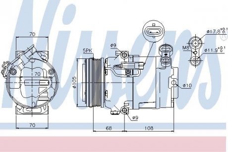 Компрессор кондиционера First Fit NISSENS 89050