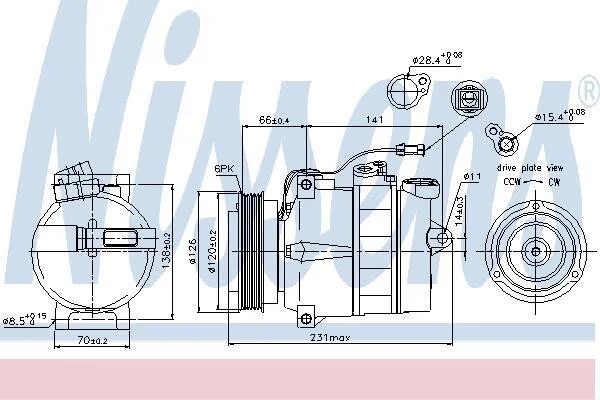 Компресор кондиціонера First Fit NISSENS 89054 (фото 1)