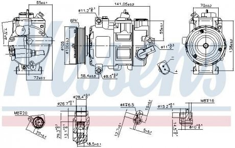 Компрессор кондиционера First Fit NISSENS 890550