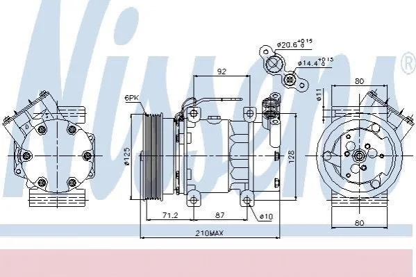 Компрессор кондиционера First Fit NISSENS 89064 (фото 1)