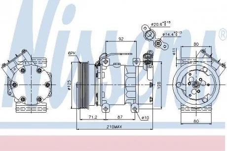 Компрессор кондиционера First Fit NISSENS 89064