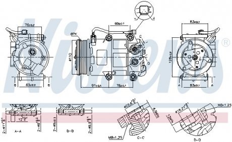 Компрессор кондиционера First Fit NISSENS 890655