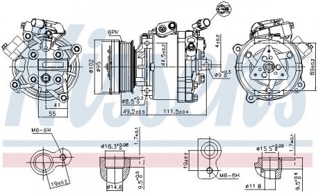 Компрессор кондиционера First Fit NISSENS 890666