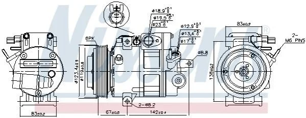 Компресор кондиціонера First Fit NISSENS 890685 (фото 1)