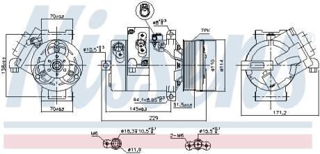 Компрессор кондиционера NISSENS 890695