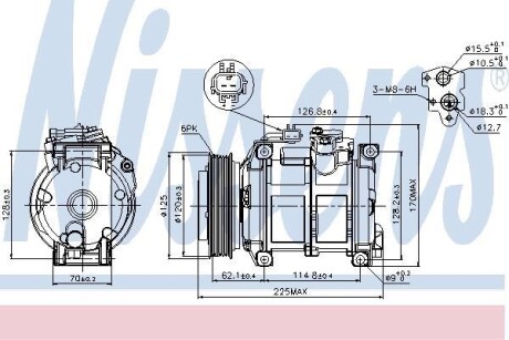 Компрессор кондиционера NISSENS 89074