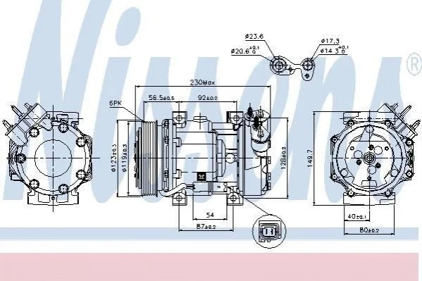 Компрессор кондиционера First Fit NISSENS 89076 (фото 1)