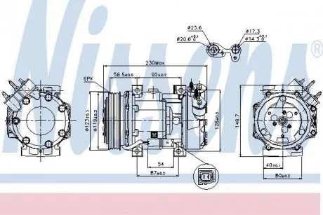 Компрессор кондиционера First Fit NISSENS 89076
