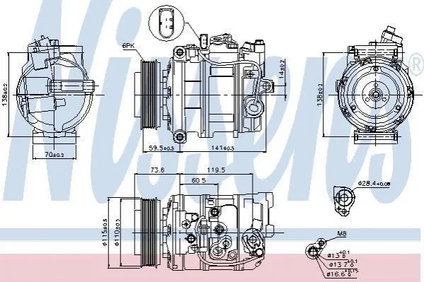 Компрессор кондиционера First Fit NISSENS 89092 (фото 1)