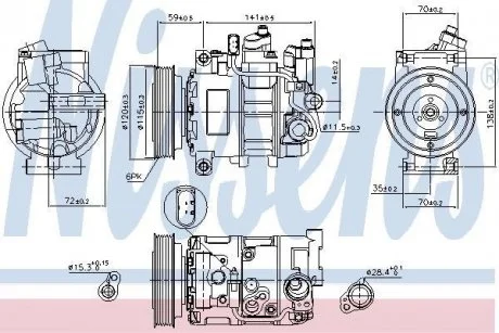 Компресор кондиціонера First Fit NISSENS 89111