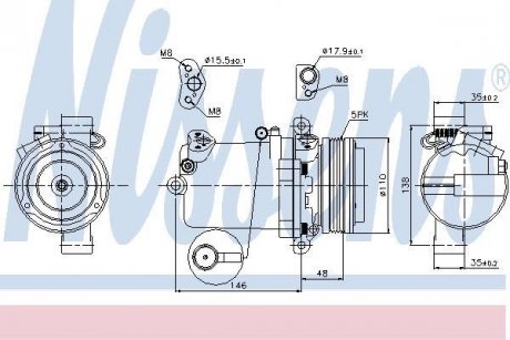 Компрессор кондиционера First Fit NISSENS 89133 (фото 1)