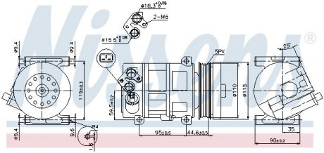 Компрессор кондиционера First Fit NISSENS 89202