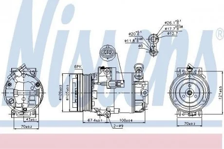 Компрессор кондиционера First Fit NISSENS 89222