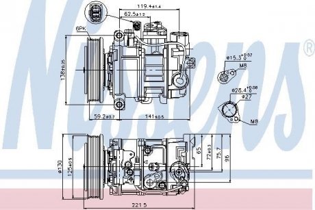 Компрессор кондиционера First Fit NISSENS 89236