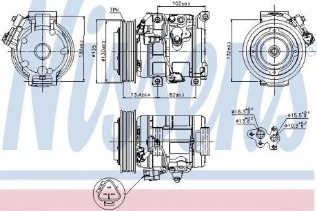 Компрессор кондиционера First Fit NISSENS 89250