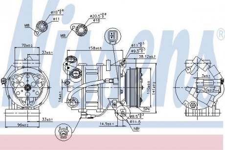 Компресор кондиціонера First Fit NISSENS 89350