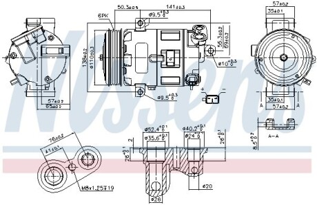 Компрессор кондиционера NISSENS 89400