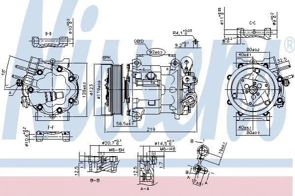 Компрессор кондиционера First Fit NISSENS 89404 (фото 1)