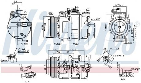 Компрессор кондиционера First Fit NISSENS 89496 (фото 1)