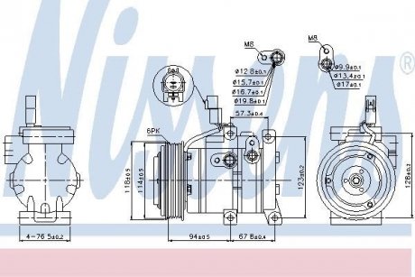 Компрессор кондиционера First Fit NISSENS 89533