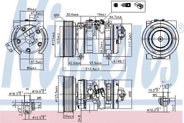 Компрессор кондиционера First Fit NISSENS 89609 (фото 1)