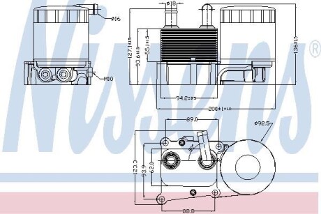Радиатор масляный NISSENS 90706