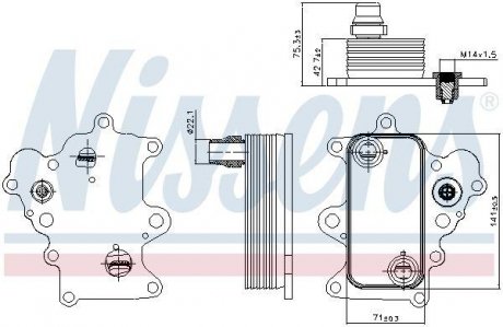 Радиатор масляный First Fit NISSENS 90885