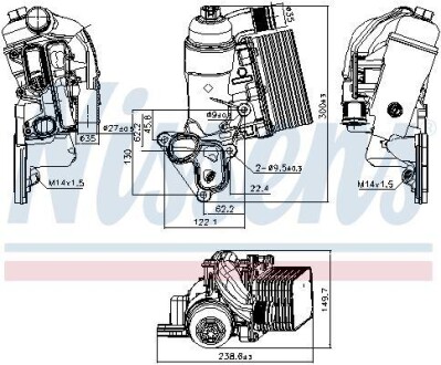 Радиатор масляный NISSENS 90953