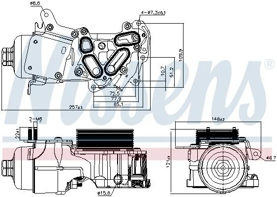 Радіатор оливний First Fit NISSENS 91124 (фото 1)