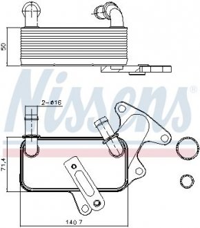 Радиатор масляный First Fit NISSENS 91129