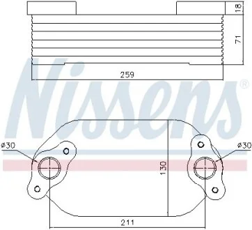 Масляный радиатор, двигательное масло NISSENS 91138