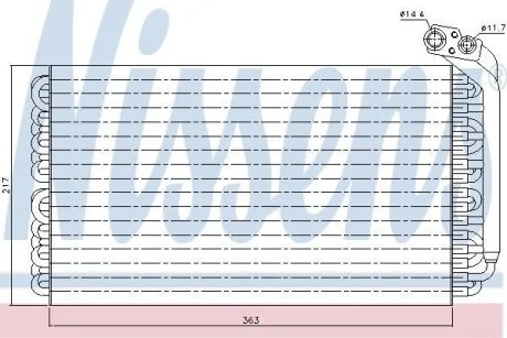 Испаритель кондиционера NISSENS 92170