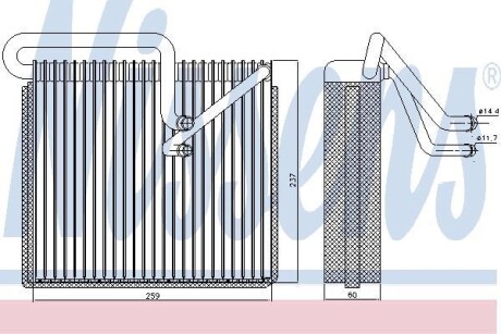 Испаритель кондиционера NISSENS 92190