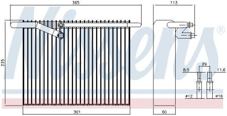 Испаритель кондиционера NISSENS 92304