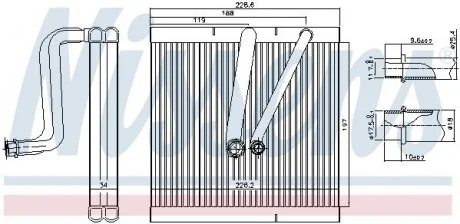 Випаровувач кондиціонера NISSENS 92321