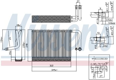 Испаритель кондиционера NISSENS 92327