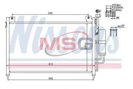 Радиатор кондиционера (Конденсатор) NISSENS 940033