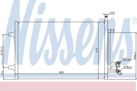 Радиатор кондиционера (Конденсатор) NISSENS 940097