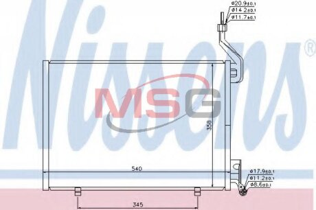 Радиатор кондиционера (Конденсатор) NISSENS 940107