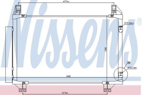 Радиатор кондиционера (Конденсатор) NISSENS 940130