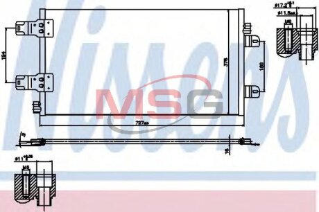 Радиатор кондиционера (Конденсатор) NISSENS 940186