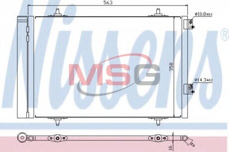 Радиатор кондиционера (Конденсатор) NISSENS 940189