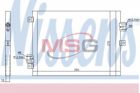 Радиатор кондиционера (Конденсатор) NISSENS 940190