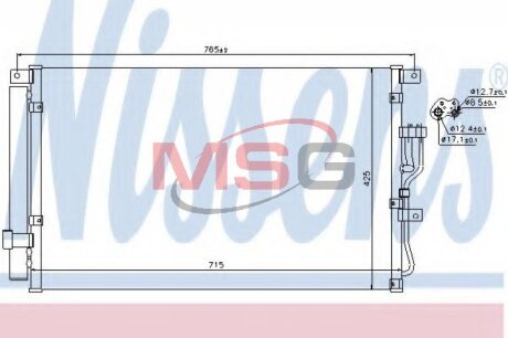 Радиатор кондиционера (Конденсатор) NISSENS 940210