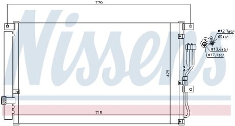 Радиатор кондиционера (Конденсатор) NISSENS 940211